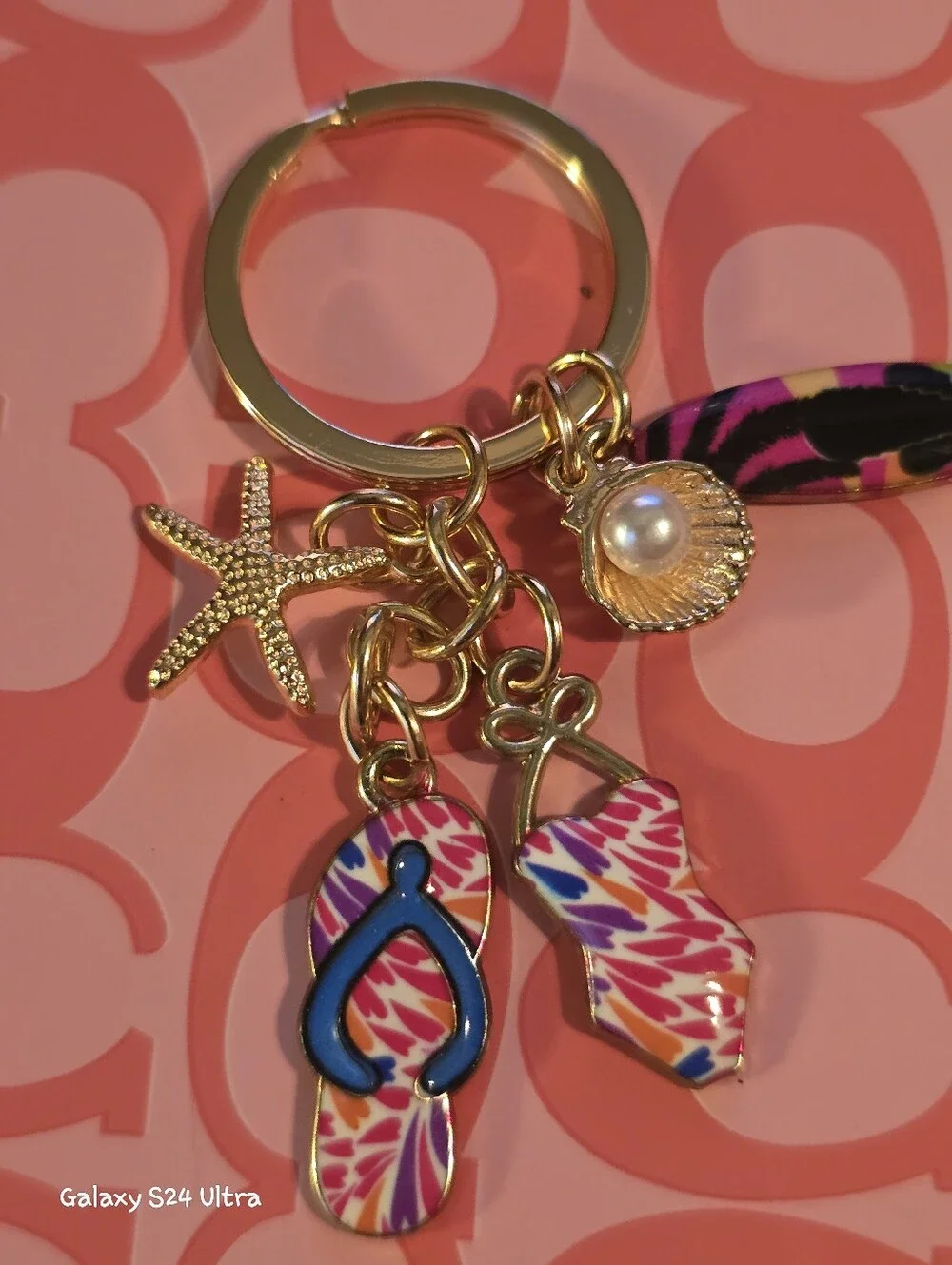 Beach Theme Bag Charm/ Keychain NEW